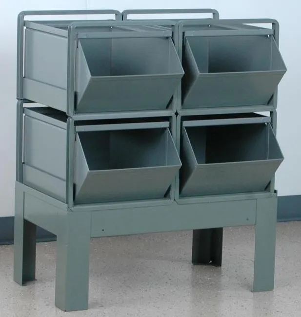 Metal Bin Rack With Medium Stackbins