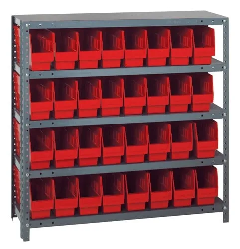 Industrial Open Shelving with Bins