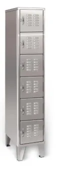 Six Box High Stainless Steel Locker